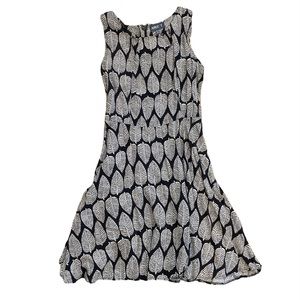 Cotton Black and White Summer Dress - Size S